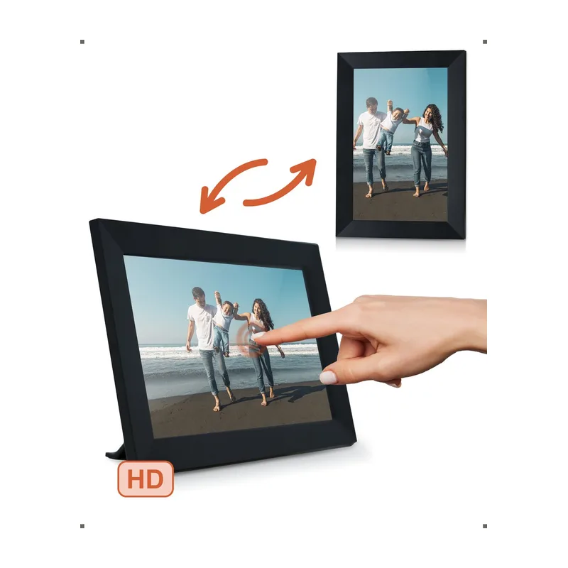 Pora&Co Digitale Fotolijst 25,4 cm zwart (Frameo)